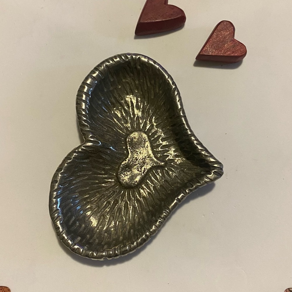 Patrick Meyer Pewter heart Dish